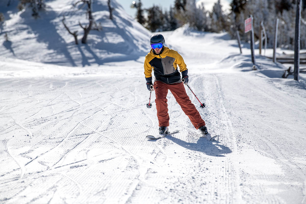 Ski width (Rossignol Experience 86 Ti picking up speed)